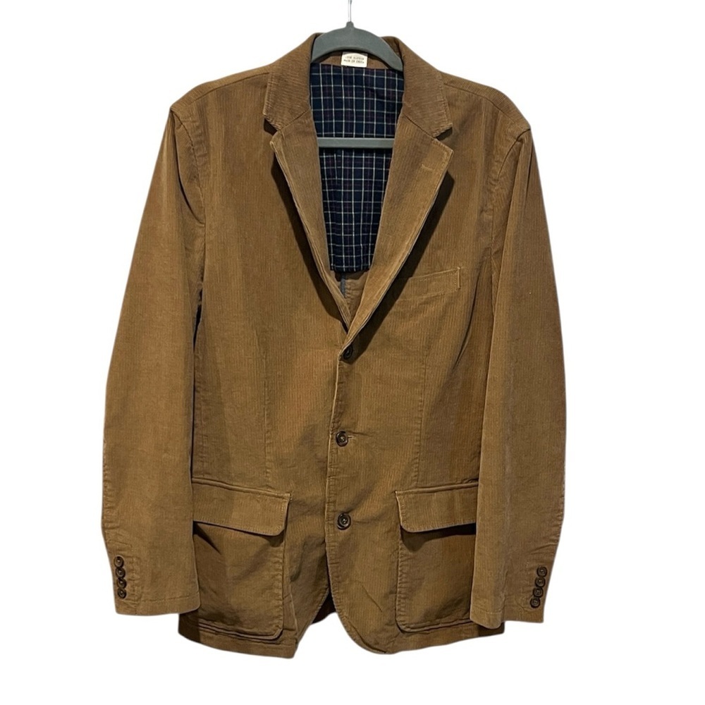 J.Crew Men’s tan vintage corduroy cotton blazer size medium